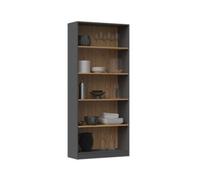 R80 Tall Bookcase Anthracite Artisan Oak
