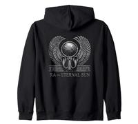 Ra Eternal Sun Egyptian Winged Solar Symbol Zip Hoodie