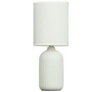 RA-HOMESTORE® Ceramic Base Simply Ribbed Lamp with its Modern and Fresh Design, This lamp Would Make a Perfect Side Table or Desk lamp.- Neutral