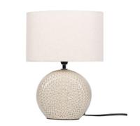 RA-HOMESTORE® Fern Embossed Table Lamp Antique Effect Through Reactive Floral Stunning Cream Colour Intricate Embossed Pattern