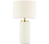 RA-HOMESTORE® Linen Ribbed Ceramic Table Lamp Add Some Style to Your Home with This Gorgeous Ribbed Ceramic Table Lamp.