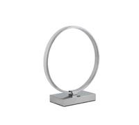 RA-HOMESTORE® Metal, Acrylic Glossy Metallic Finish Circular LED Touch Switch Lamp Stunning Addition to Your Living Room, Bedroom, or Home Office Space - Silver