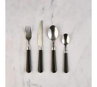 RA-HOMESTORE® New 16 Piece Cutlery Set, Stainless Steel (Black)