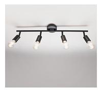 RA-HOMESTORE® New 4 Bar Light Black with 4 Spotlights, Complements Minimalist and Modern Interiors Effortlessly, A Practical Addition to Any Kitchen Or Hallway Area.