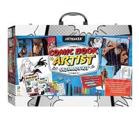 RA-HOMESTORE® New Artmaker Comic Book Artist Ultimate Kit Including 8 Double Ended Markers, Black Fine Liner, Thick Black Marker, 2 x Graphite Pencils, Sticker Sheets & 48 Page Sketchbook.