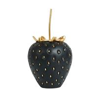 RA-HOMESTORE New Black and Gold Strawberry Ornaments Serves As A Standout Accent Or Subtle Complement to Other Pieces, Perfect for Your Home Decor, Placed on a Shelf, Coffee Table, Or Mantelpiece.