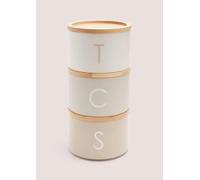 RA-HOMESTORE® New Boasting A Contemporary Design Tea, Coffee and Sugar Metal Stacking Canisters in Neutral
