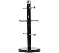 RA-HOMESTORE® New Classy Marble Effect Black Marble Mug Tree, Room for Six Mugs