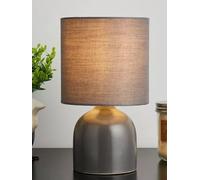 RA-HOMESTORE New Contemporary Design Ceramic Table Lamp, Comes with A Traditional Fabric Light Shade, Easy to Switch, Perfect for Illuminating Your Home Decor - Grey.
