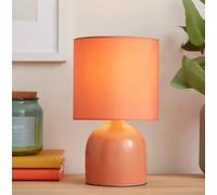 RA-HOMESTORE New Contemporary Design Ceramic Table Lamp, Comes with A Traditional Fabric Light Shade, Easy to Switch, Perfect for Illuminating Your Home Decor - Clay.