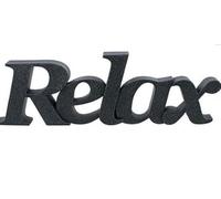 RA-HOMESTORE® New Durable Resin Relax Word Decor Bathroom Decoration Gift Idea, Made from Durable Resin, this Decorative Word Spells, ‘Relax’, in A Grainy Sandstone Finish - Grey