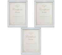 RA-HOMESTORE® New Elegant Yet Professional Certificate Frames A4 3pk, Display your Certificates, Diplomas or Awards with Pride (Black) (Silver)