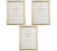 RA-HOMESTORE® New Elegant Yet Professional Certificate Frames A4 3pk, Display your Certificates, Diplomas or Awards with Pride (Black) (Gold)