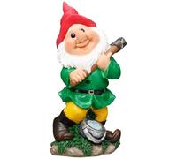 RA-HOMESTORE® New Fabulous and Bubbly Garden Gnome, Makes a Lovely Garden Decorative Feature (31cm) (With Pickaxe)