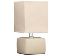 RA-HOMESTORE® New Fabulous Square Ceramic Table Lamp with a Brilliant Polishing Finish- Cream (13 x 13 x 25cm)