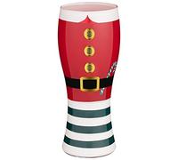 RA-HOMESTORE® New Festive Make it Merry Santa Tall Beer Glass, Enjoy Your Favourite Beverage on Christmas Day, H18 x D7.7cm