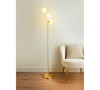 RA-HOMESTORE® New Floor Lamp with 3 x Glass Bulbs, to Create A Soft, Welcoming Ambience, Great in Living Room Spaces, Bedrooms, Perfect for Adding Dimension and Warmth. - Gold