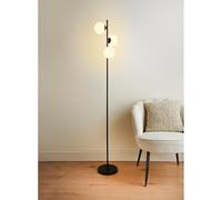 RA-HOMESTORE® New Floor Lamp with 3 x Glass Bulbs, to Create A Soft, Welcoming Ambience, Great in Living Room Spaces, Bedrooms, Perfect for Adding Dimension and Warmth. - Black