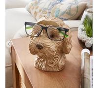 RA-HOMESTORE® New Funky Resin Head Pot & Reading Glasses Stand Holder Pencil Storage Desk Ornament (Cockapoo)