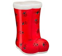 RA-HOMESTORE® New Funky Wellington Ceramic Boot Planter Featuring a fun and colourful patter, match up with contrasting plants and flowers to really up your gardening game (Ladybird)