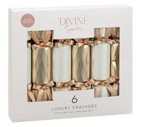 RA-HOMESTORE New Gorgeous Sparkly Large Premium Christmas Crackers 6pk - Gold