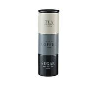 RA-HOMESTORE® New Modern Stoneware Monochrome Stacking Tea Coffee Sugar Canisters