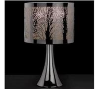 RA-HOMESTORE® New Silver Chrome Tree Scene Touch Pad Table Lamp with Three Brightness Settings Allow You to Choose Your Desired Light Level, A Modern Lighting Solution for Your Home.