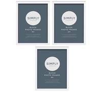 RA-HOMESTORE® New Simply Everyday A4 Block Photo Frames 3pk (White)