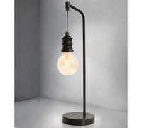 RA-HOMESTORE® New Smart Looking Industrial Hanging Bulb Table Lamp, Perfect for Any Desk or Side Table in Matt Black (20 x 53.5cm)