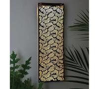 RA-HOMESTORE® New Stunning Solar Tropic Leaf Metal Wall Panel - Warm White With A Rechargable Battery Included, Stunning Outdoor Decor Addition