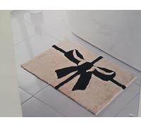 RA-HOMESTORE New Supersoft Black Bow Bathmat, Give Your Bathroom A Fun New Look, Also Provides Plush Comfort Underfoot, Create the Perfect Vibe for Your Self Care Moments - Natural.