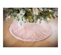 RA-HOMESTORE® New Trending Gorgeous Faux Fur Christmas Tree Skirt - Pink (100cm)