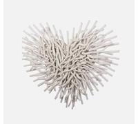 RA-HOMESTORE® New White Driftwood Heart 3D Effect Lovely Artwork Wall Hanging, Adds Depth and Dimension to your Space, Easily and Includes A Hook for Quick and Convenient Hanging.