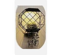RA-HOMESTORE® Solar Powered Geo Metal Shelf Wall Planter Light Up Your Garden on Those Warm Summer Nights With The Warm White LED Light Turns on Automatically At Dusk 27 x 12 x 27cm (Approx.)