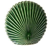 RA-HOMESTORE® Vibrant Green Finish Ceramic Shell Vase ribbed textured surface Ideal for freshening up your interior spaces.