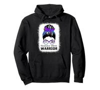 RA Rheumatoid Arthritis Awareness Warrior Women Messy Bun Pullover Hoodie