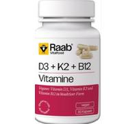Raab Vitalfood Vitamin D3+K2+B12 460Mg 60 Capsules