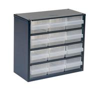 Raaco 12 Drawer Storage Cabinet 612-02 Wall-Mountable Tools & Small Parts Organiser 137553