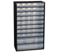 Raaco 126762.0 44 Compartment Steel Frame Cabinet Organiser,Clear, Large