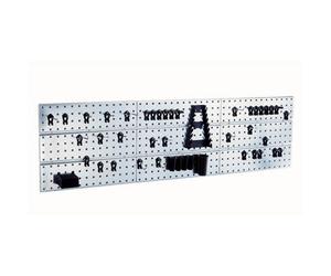 Raaco 3 Perf Panels With 44 Assorted Super Clips