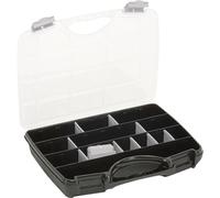 raaco 715355 "45" Plastic All-purpose Case, Black/Transparent/Silver, 312 x 238 x 51 mm