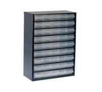 Raaco 900 Series Cabinet - 45 Drawer Storage Organizer - Steel Frame With Polypropylene Drawers - Blue, 945-00-137454