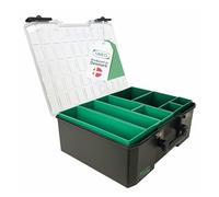 raaco CarryLite 150 5x10-8 Premium Screw Organiser with 8 Compartments | 20 kg Load Capacity | Nut & Bolt Secure Storage | Transparent Lid | Small Parts Deep Toolbox Case Storage | 33 × 41.3 × 14.7 cm