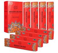 raajsee 15 GMS x 12 Pack Dragon Blood Incense Sticks,100% Pure Organic Natural Hand Rolled Free from Chemicals - Perfect for Aromatherapy, Cleansing,Meditation and Church