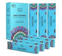 raajsee 15 GMS x 12 Pack Nagchampa Incense Sticks,100% Pure Organic Natural Hand Rolled Free from Chemicals - Perfect for Aromatherapy, Cleansing,Meditation and Church