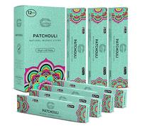 raajsee 15 GMS x 12 Pack Patchouli Incense Sticks,100% Pure Organic Natural Hand Rolled Free from Chemicals - Perfect for Aromatherapy,Meditation