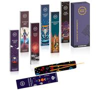 Raajsee Natural Incense Sticks with Inscent Holder, Pack of 6 Organic Insence-Sticks, 120 Incent Sticks, No Black Smoke,Witchy Gifts, Balsam & Cedar, Sandalwood, Apple Oak, Ylang Ylang, Vanilla