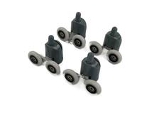 RaamKa Shower Door Rollers 4-8pcs/set - Shower Door Enclosures Rollers Runners Wheels Pulleys Upper/Lower Part (4pcs Lower Parts, Size: 20mm/22mm/23mm/25mm/27mm)