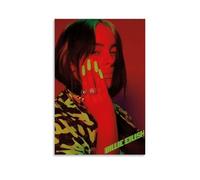 Raatrey Billie Poster Eilish Music Retro Vintage Cover Music Posters for Room Aesthetic Canvas Wall Art Bedroom Decor12x18inch(30x45cm)