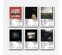 Raatrey Zach Poster Set - 6 Vintage Signed Music Album Wall Art Canvas Posters, 12x18inch (30x45cm) Style